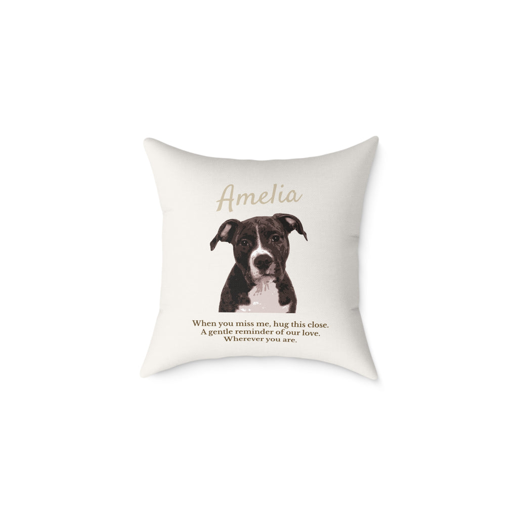 Pet Memorial Pillow — Custom Photo with Name & Personalized Message
