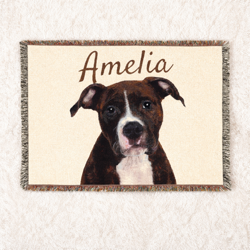 Personalized Woven Pet Blanket