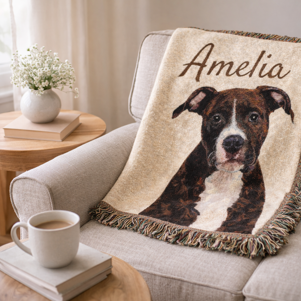 Personalized Woven Pet Blanket